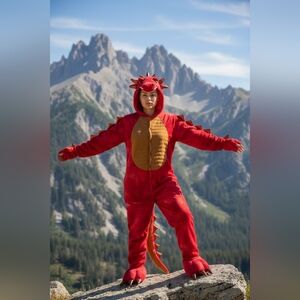 Red Dragon Kids Costume SIZE LARGE